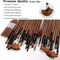 32 Pieces Paint Brush Set, Back to School Supply, Nylon Bristles with Round, Filbert, Flat, Fan, Angle, Fine Detail Brush, Suitable for Acrylic Painting, Oil, Watercolor(Birch Wood Handle)